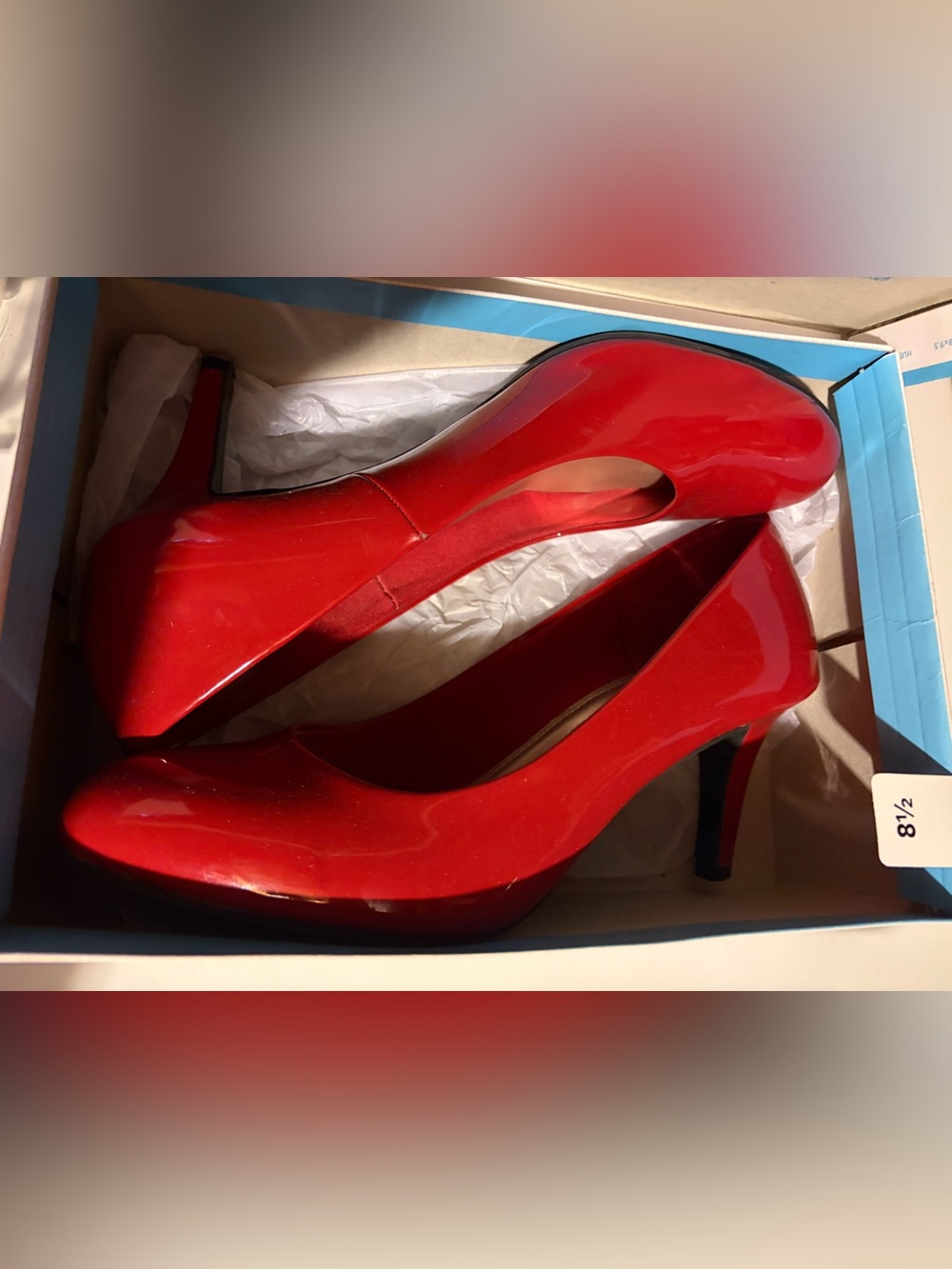 comfort plus by Predictions Red Patent Heel Pumps